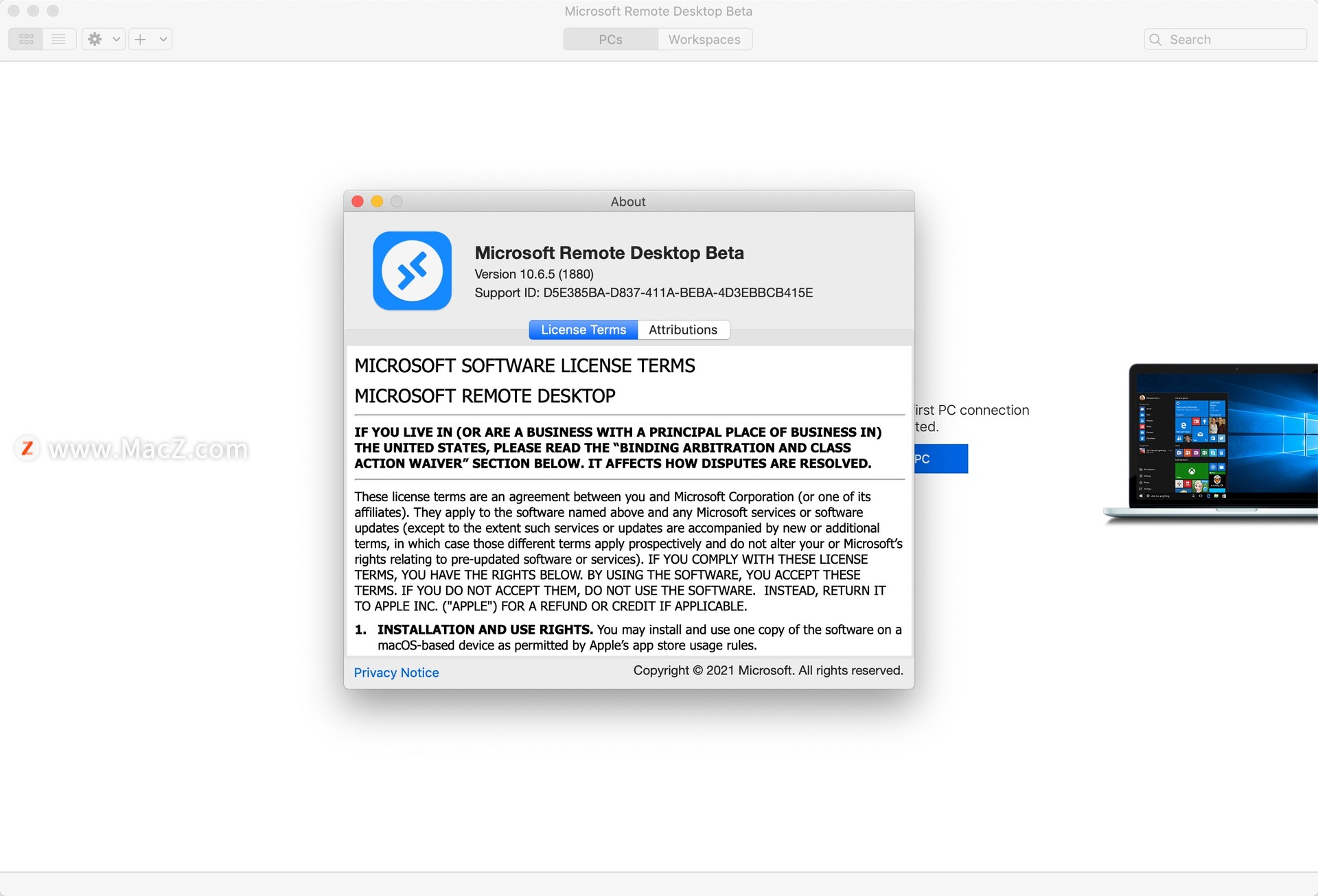 Microsoft Remote Desktop for Mac(微软远程连接工具)v10.6.5 (1880)直装版 - 图1