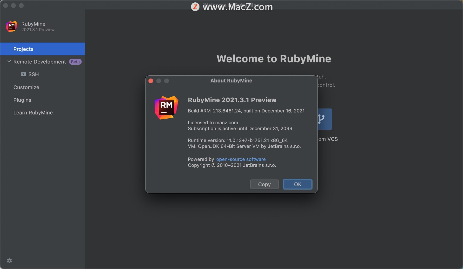 JetBrains RubyMine 2021for Mac(Ruby代码编辑器)v2021.3.1中文激活版 - 图1