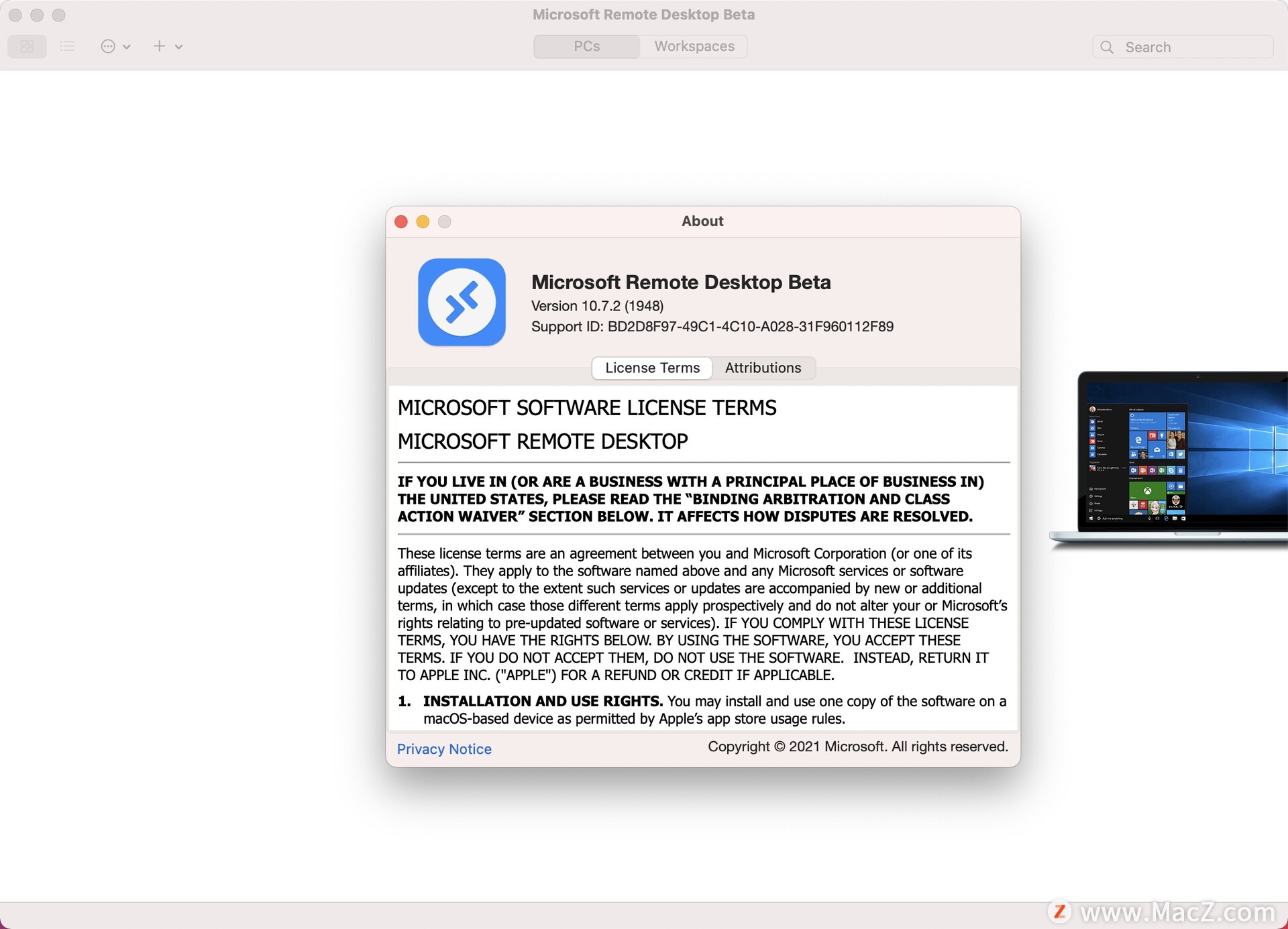 Microsoft Remote Desktop for Mac(微软远程连接工具)v10.7.2(1948)中英直装版 - 图1