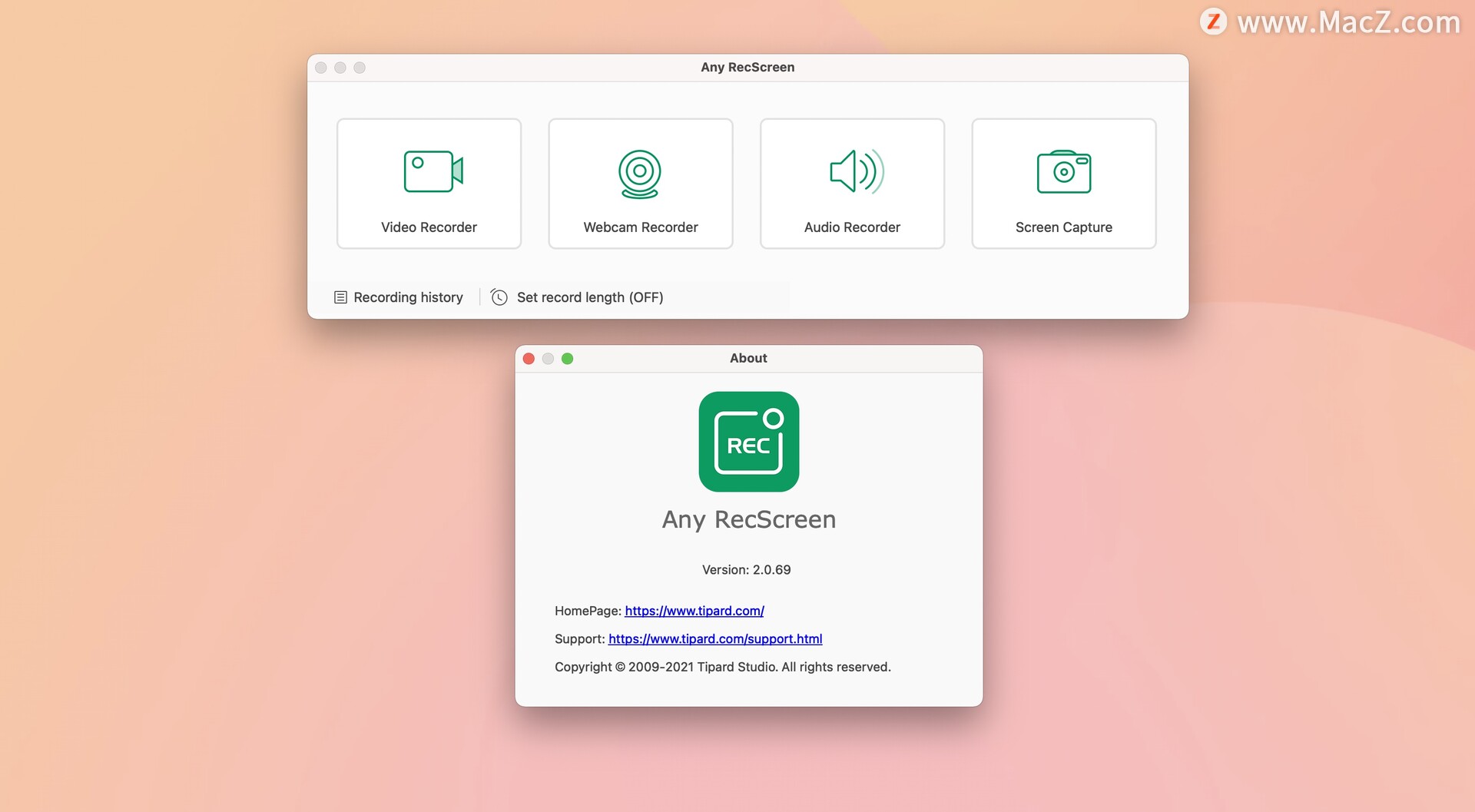 Any RecScreen for Mac(屏幕录制工具) v2.0.69免激活版 - 图1