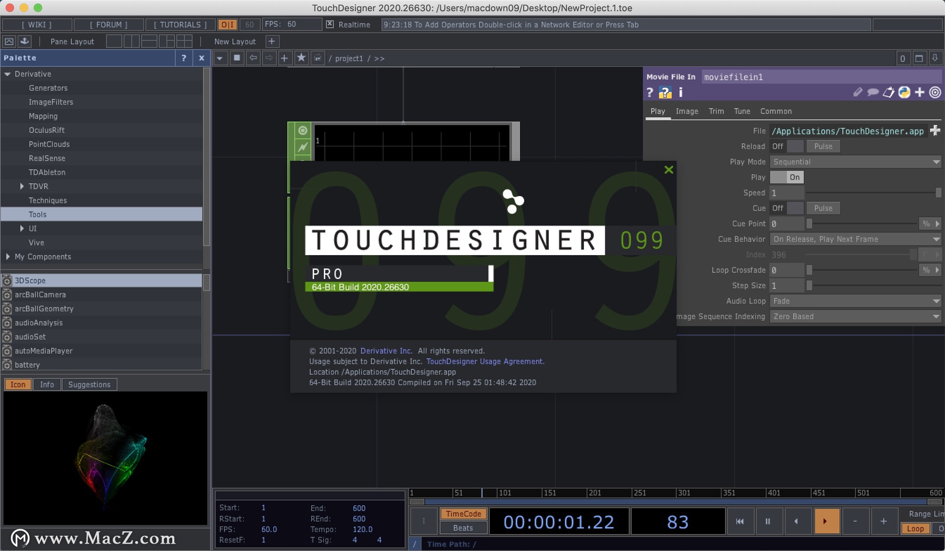 TouchDesigner Pro 099 for mac(可视化原型设计渲染工具)v2020.26630激活版 - 图1