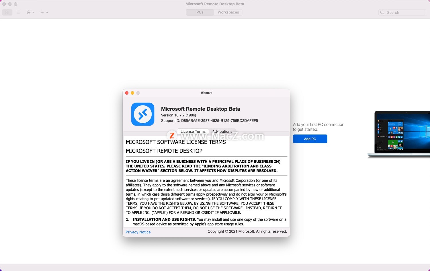 remote desktop mac破解版 微软远程连接工具v10.7.7 - 图1