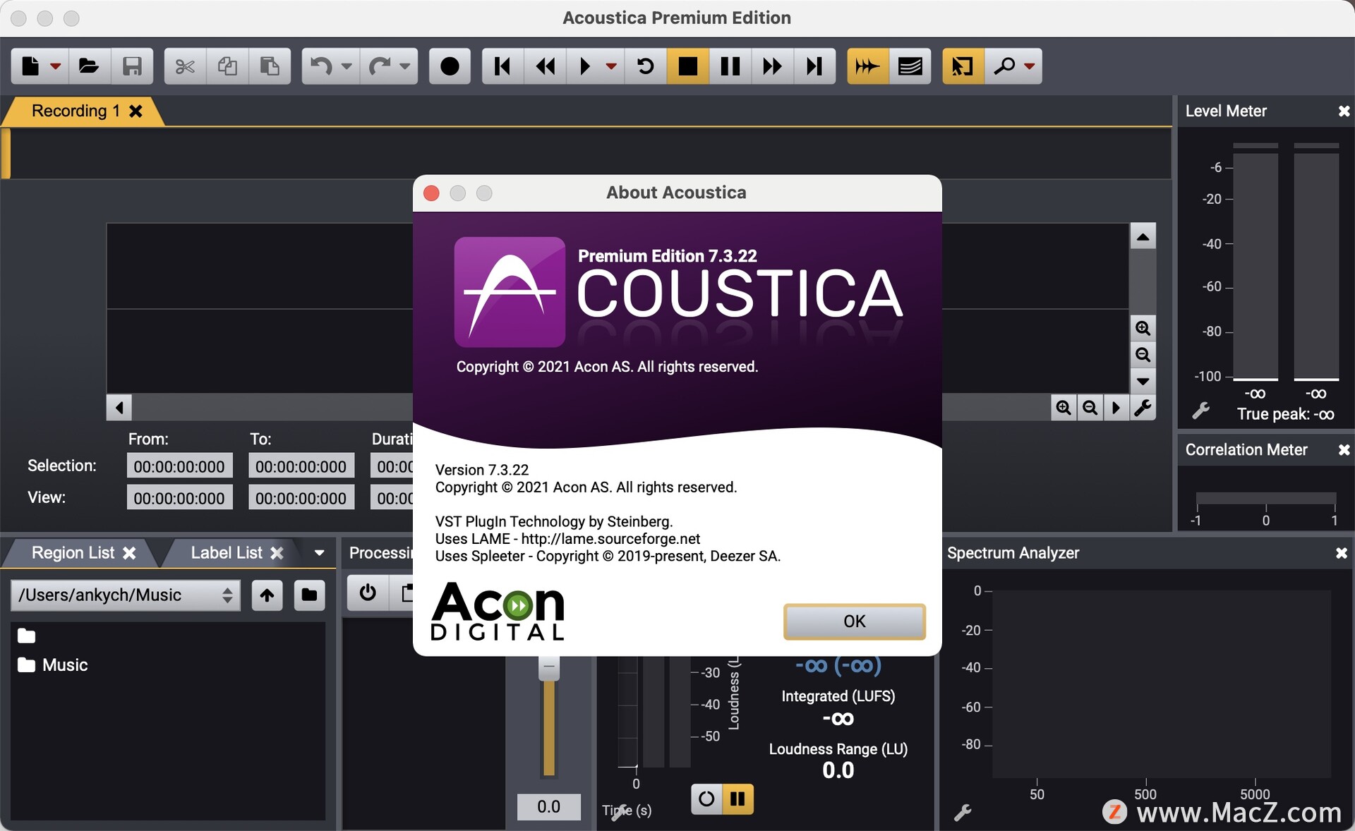 Acon Digital Acoustica for mac(音频编辑软件)7.3.22 - 图1