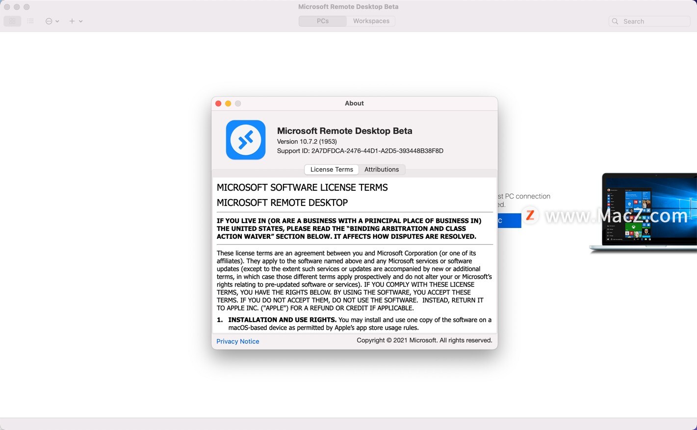 Microsoft Remote Desktop for Mac(微软远程连接工具)v10.7.2(1953)中英直装版 - 图1