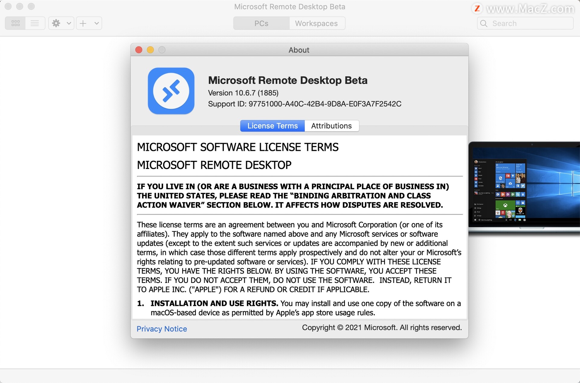 Microsoft Remote Desktop for Mac(微软远程连接工具)v10.6.7(1885)直装版 - 图1