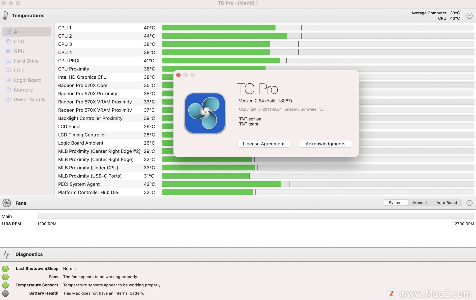 TG Pro for Mac(Mac电脑硬件温度监测工具)v2.64 - 图1