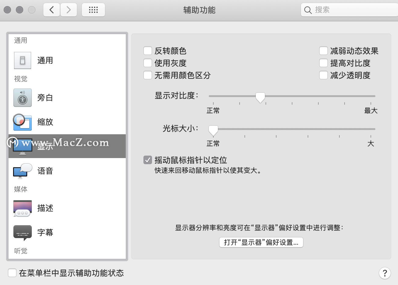 Mac隐藏辅助功能|自定义苹果Mac显示器 - 图5