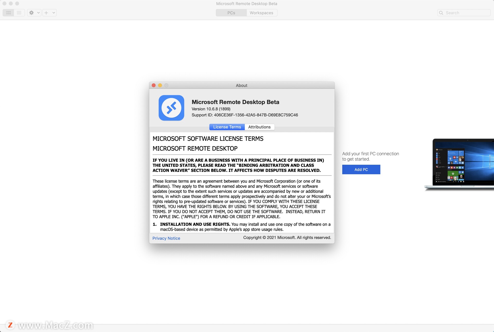 Microsoft Remote Desktop for Mac(微软远程连接工具)v10.6.8(1899)中英直装版 - 图1