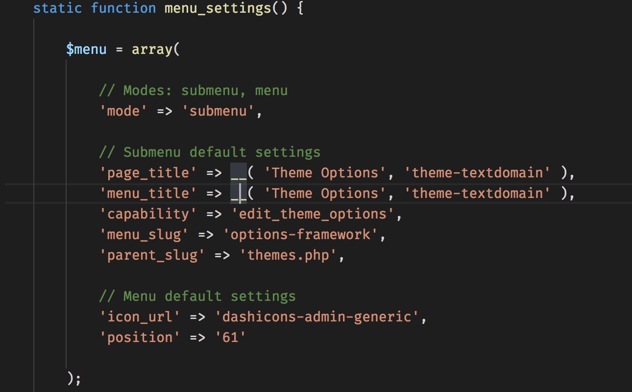 WP主题开发-接入Options Framework - 图14
