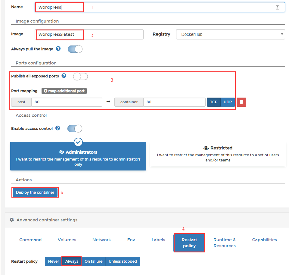 部署 WordPress 容器 - 图2