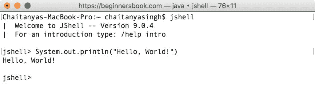 Java 9 JShell（Java Shell） - REPL - 图1