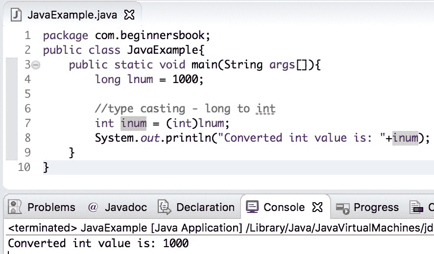 Java 程序：`long`到`int`的转换 - 图1