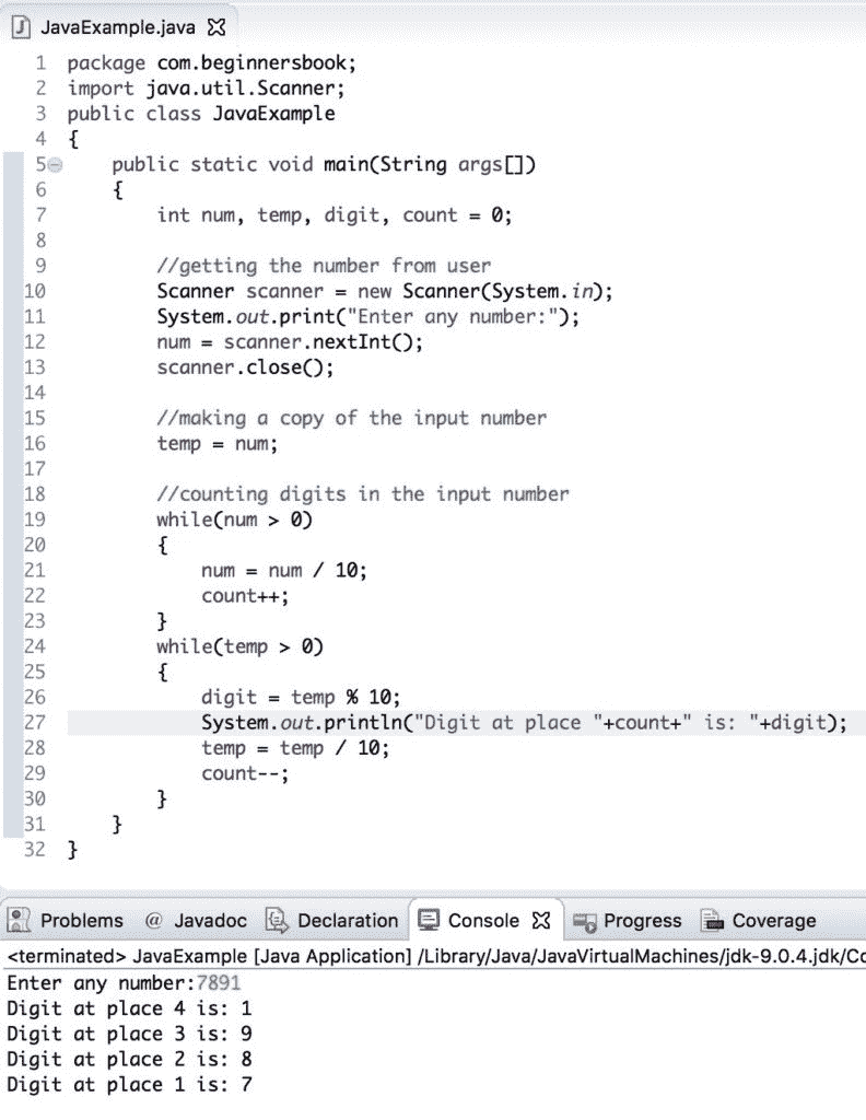 Java 程序：将`Integer`分解为数字 - 图1