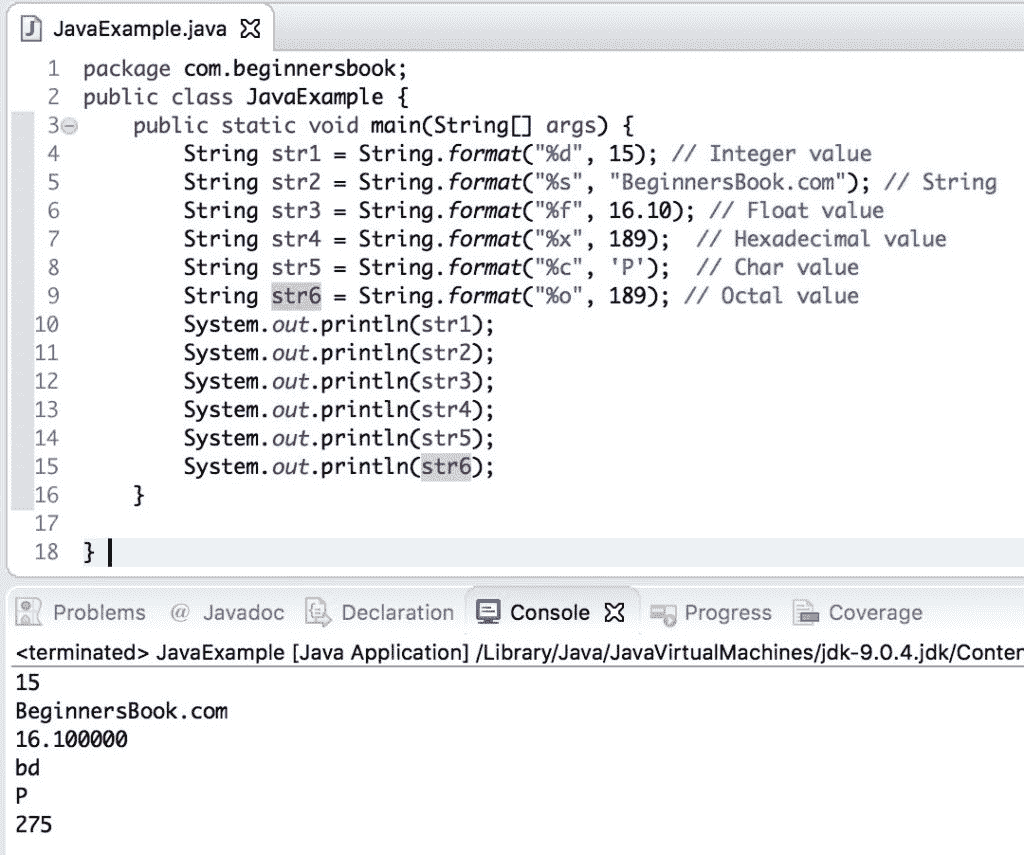 Java `String format()`方法 - 图1