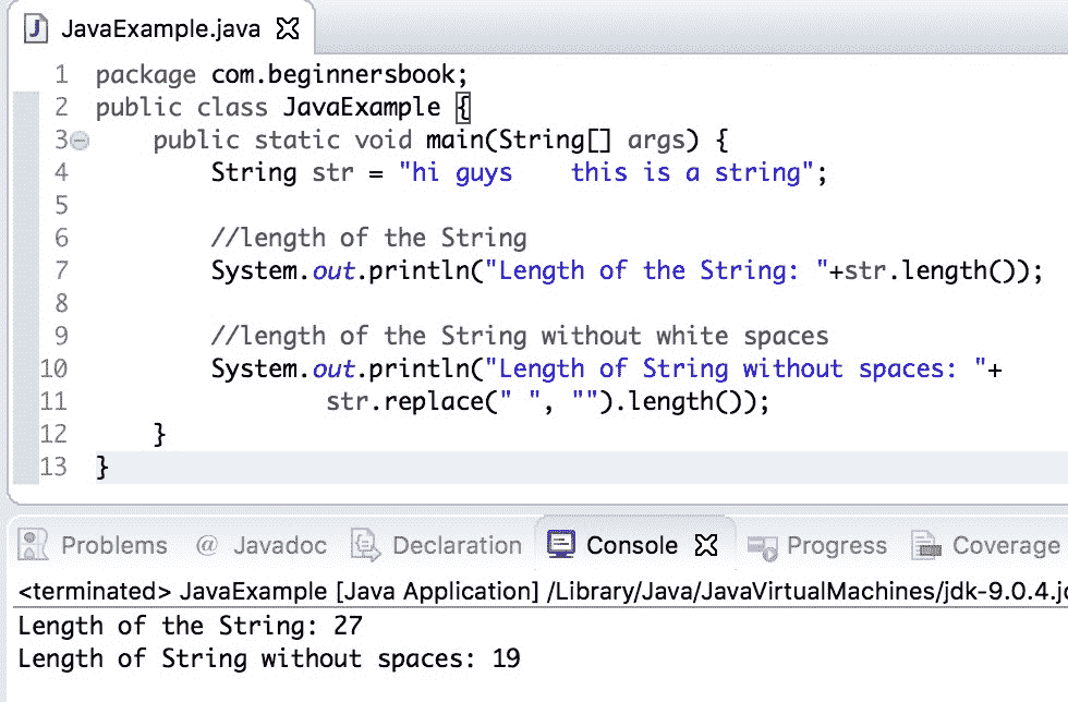 Java `String length()`方法 - 图1