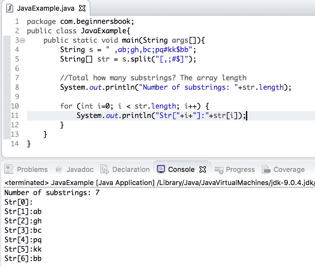 Java `String split()`方法 - 图2