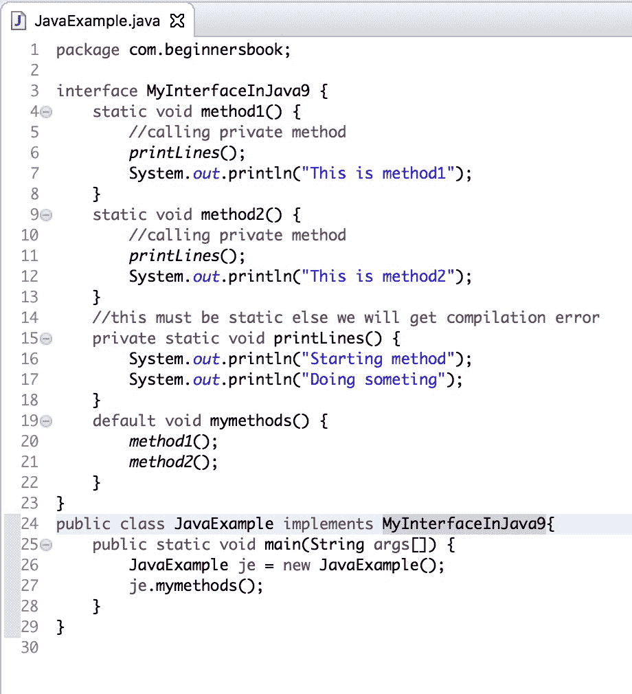 Java 9 - 接口中的私有方法 - 图2