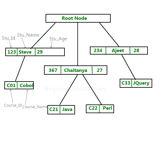 DBMS 中的分层模型 - 图1