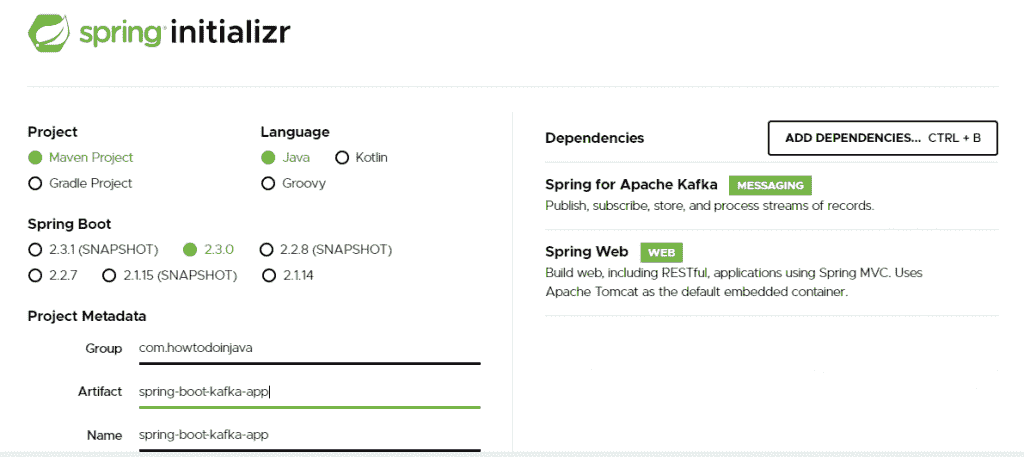 Kafka 的 Spring Boot – HelloWorld 示例 - 图1