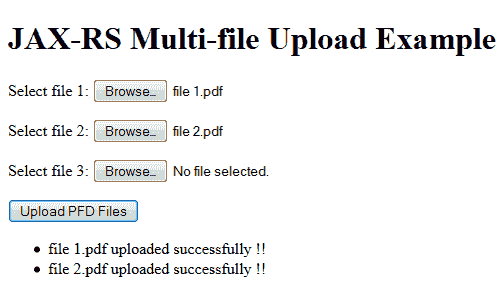 Jersey - Ajax 多文件上传示例 - 图1