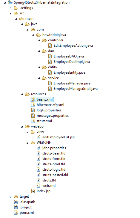 Spring4   Struts2   Hibernate 集成教程 - 图2