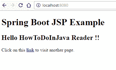 Spring Boot JSP 视图解析器示例 - 图2