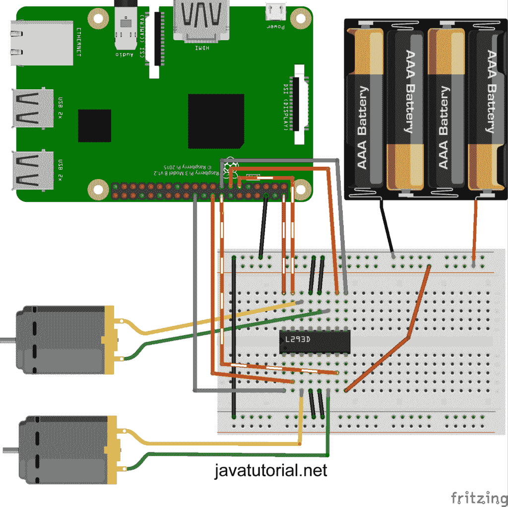 Raspberry Pi 用 Java 控制直流电机的速度和方向 - 图8