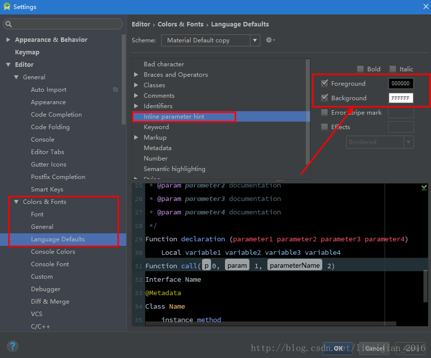 JetBrains:IDEA_修改行内参数提示字体&背景颜色/去除行内参数提示_Phosphophyllite的博客-CSDN博客_idea参数名提示颜色 - 图3