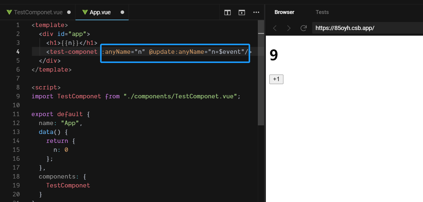 详解Vue中.sync修饰符 - 图1