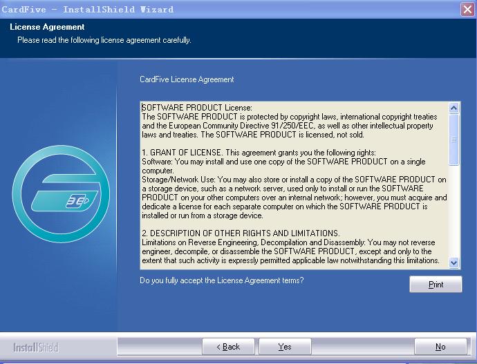 制卡软件CardFive7的安装方法 - 图3