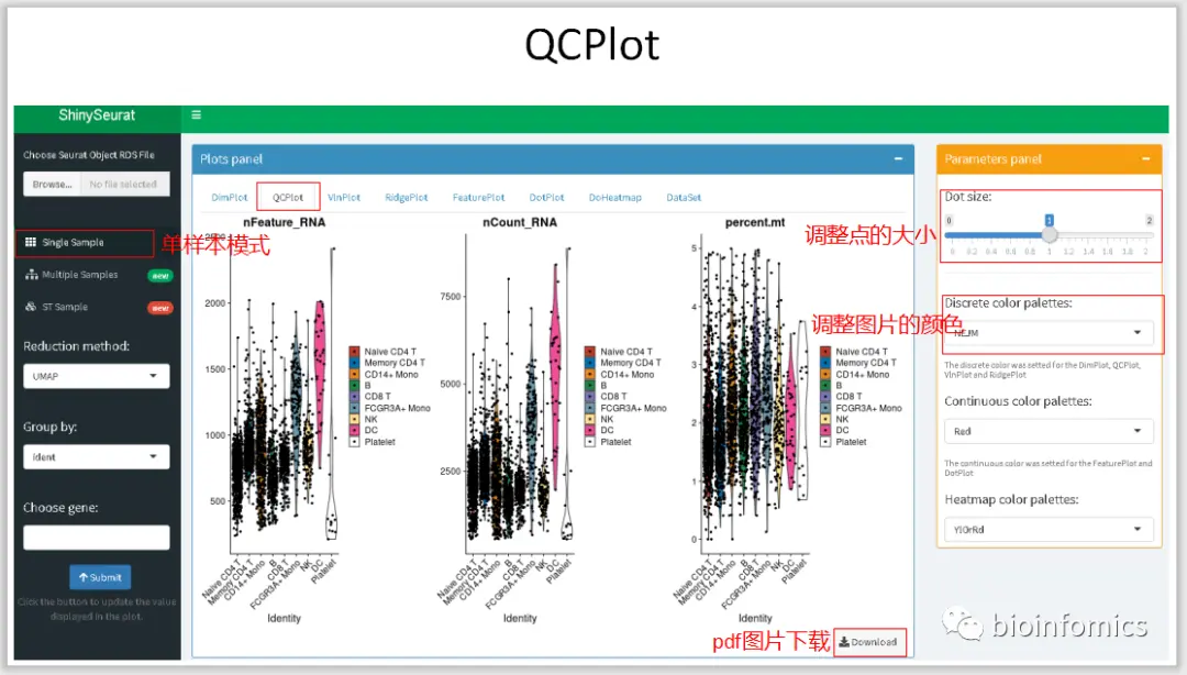 使用Shiny搭建基于Seurat包的单细胞数据可视化平台 - 图4