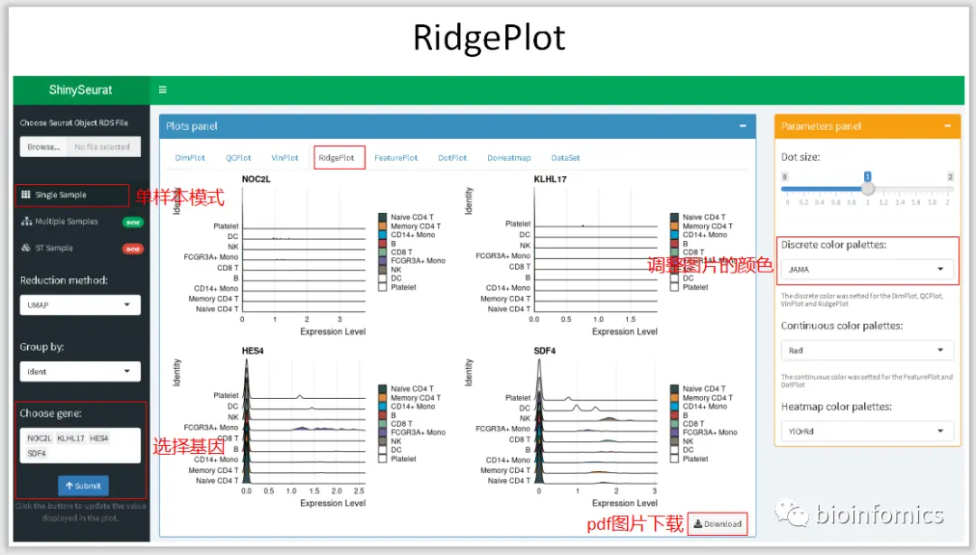 使用Shiny搭建基于Seurat包的单细胞数据可视化平台 - 图6
