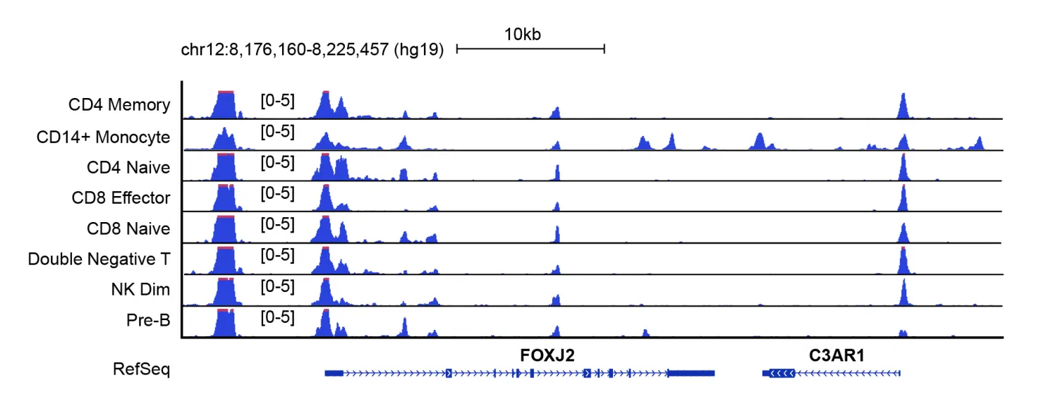 使用SnapATAC分析单细胞ATAC-seq数据（三）：Integrative Analysis of PBMC scATAC-seq and scRNA-seq - 图8