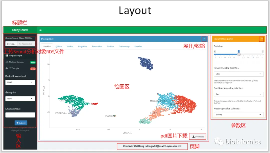 使用Shiny搭建基于Seurat包的单细胞数据可视化平台 - 图2