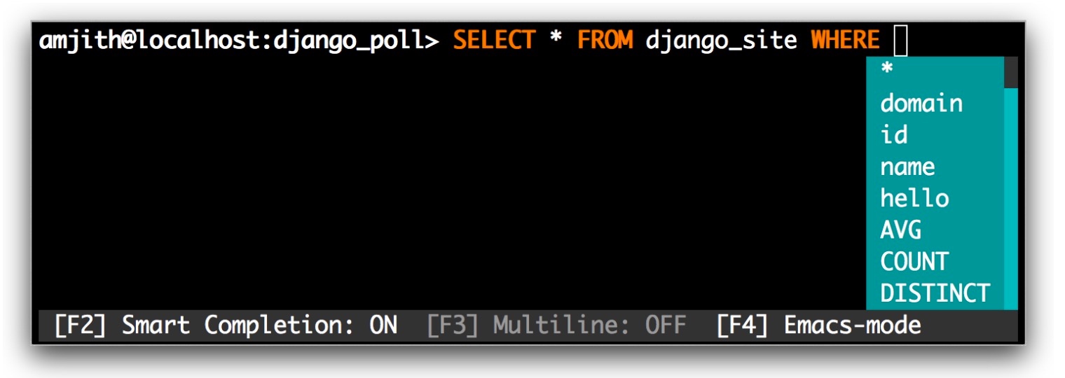 [转 ] MyCLI ：一个支持自动补全和语法高亮的 MySQL/MariaDB 客户端 - 图3