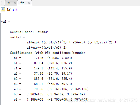 MATLAB中如何把cftool拟合的函数输出到命令行（解决如何导出拟合后的曲线数据） - 图3