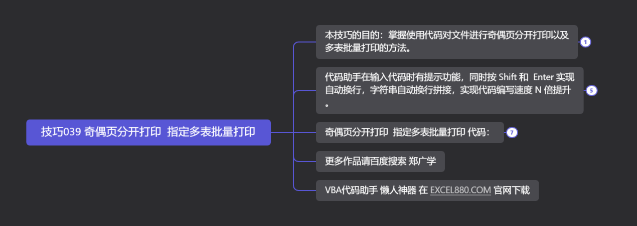 技巧039 奇偶页分开打印  指定多表批量打印 - 图1