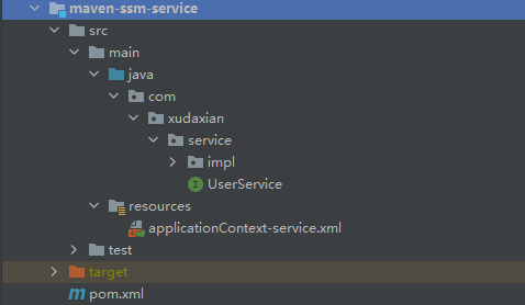 maven-ssm-service的目录结构.png