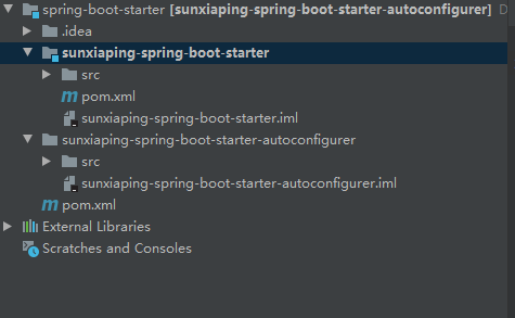 新建一个空的工程spring-boot-starter.png