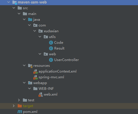 maven-ssm-web的目录结构.png