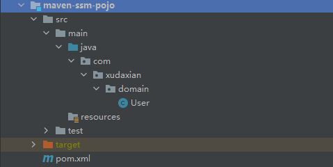 maven-ssm-pojo的目录结构.png