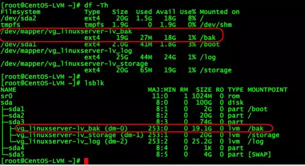 CentOS系统中动态调整LVM分区大小 - 图11