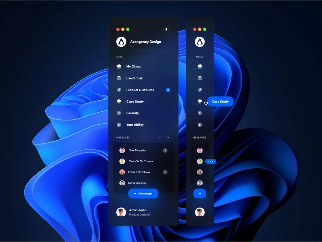 Sidebar Navigation - Glass by Amirbaqian