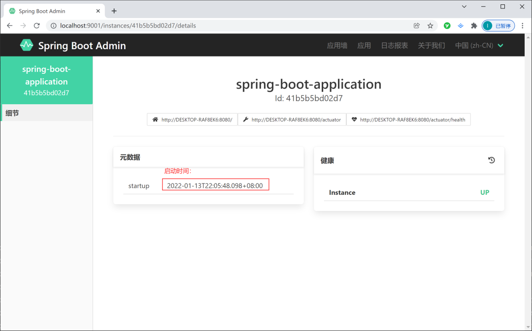 SpringBoot Admin——可视化管理和查看SpringBoot项目 - 图8