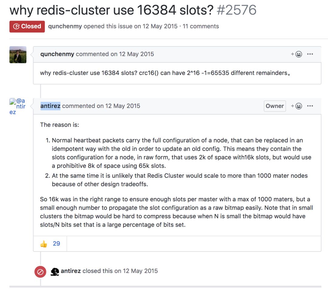 为什么RedisCluster会设计成16384个槽呢? - 图1