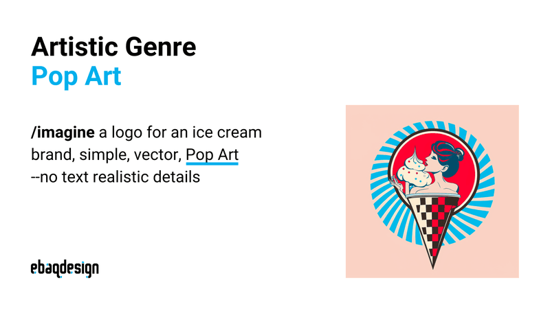 冰淇淋品牌的标志，简洁的向量，Pop Art——没有文字的逼真细节。