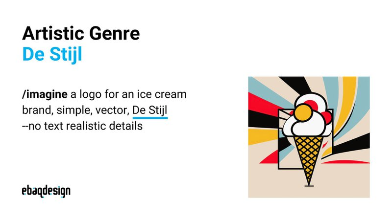 /想象一个冰淇淋品牌的标志，简单、向量、德斯泰尔风格——没有文本的真实细节。