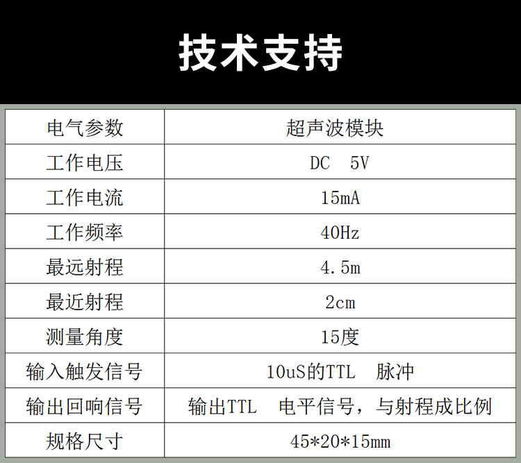 开发板 - 硬件模块 - 超声波模块 - 图2