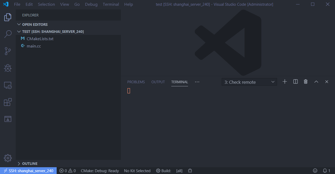 vs code + CMake 远程编译和调试c/c++程序 - 图8