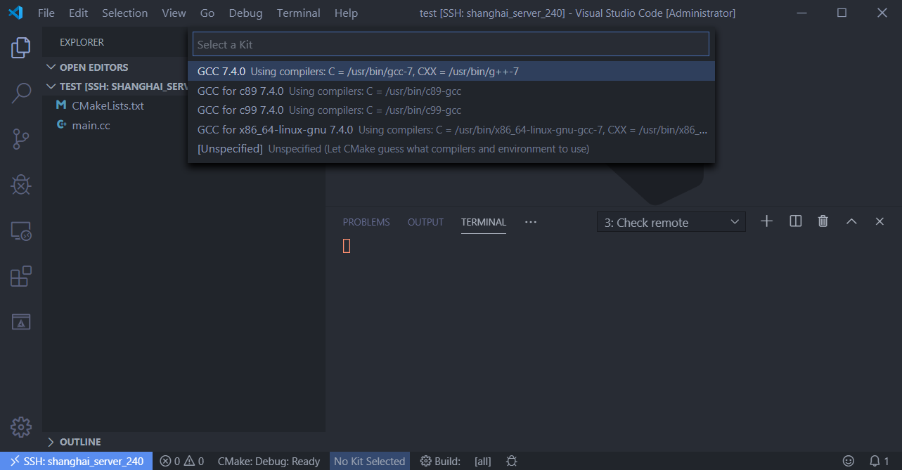vs code + CMake 远程编译和调试c/c++程序 - 图9